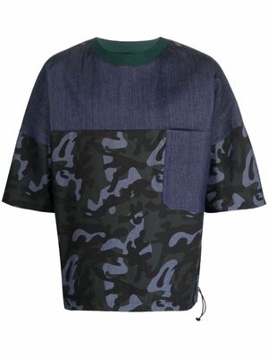 Alchemy camouflage-print short-sleeved T-shirt - Blue