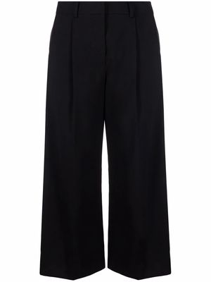 sacai side stripe cropped trousers - Black