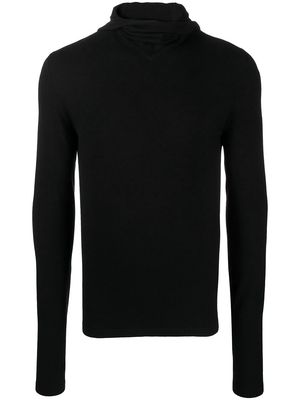 Bottega Veneta fine-knit hooded jumper - Black