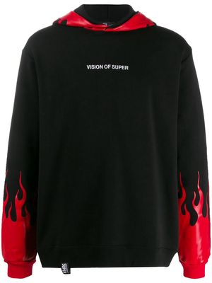 Vision Of Super Flames 2.0 relaxed-fit hoodie - Black