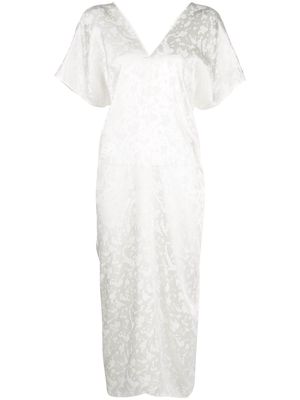 VOZ short-sleeve midi dress - White