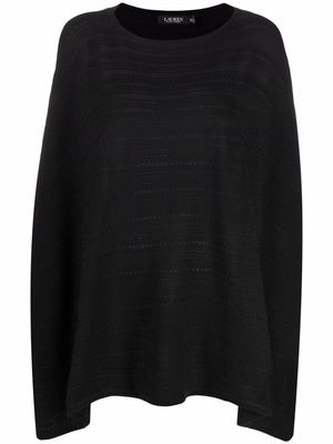 Lauren Ralph Lauren poncho-style knit sweater - Black
