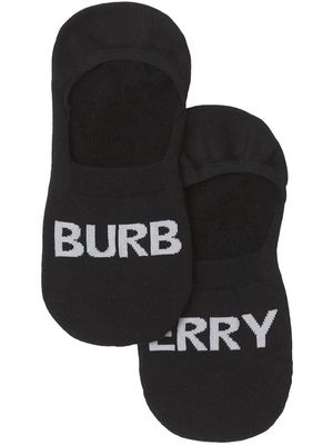 Burberry logo-intarsia sneaker socks - Black