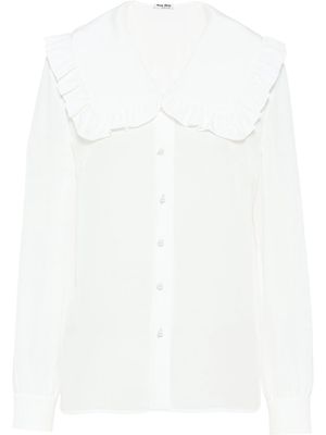 Miu Miu Crepe de chine blouse - White