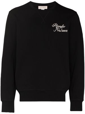 Alexander McQueen logo-print cotton sweatshirt - Black