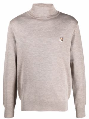 Maison Kitsuné roll-neck fine-knit jumper - Neutrals