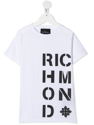 John Richmond Junior logo print T-shirt - White