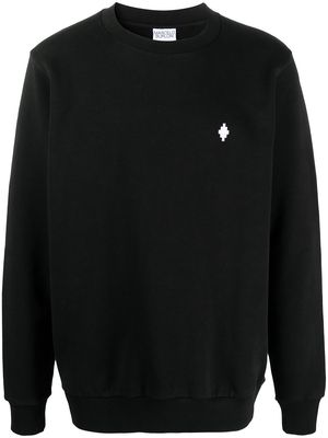 Marcelo Burlon County of Milan embroidered-logo long-sleeve jumper - Black