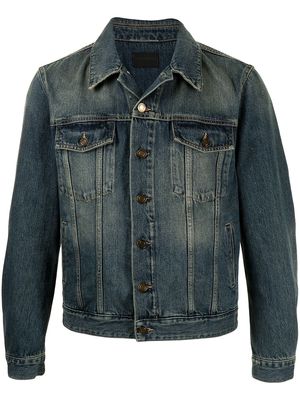 Saint Laurent faded-effect denim jacket - Blue