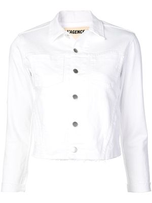 L'Agence classic denim jacket - White