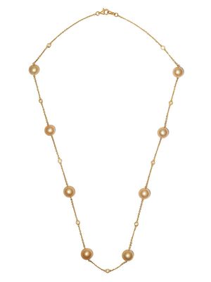 Yoko London 18kt yellow gold Classic Golden South Sea pearl and diamond necklace - 6