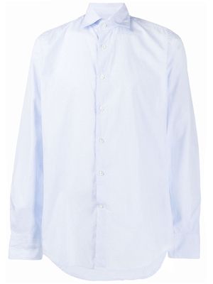 Glanshirt french collar checked shirt - Blue