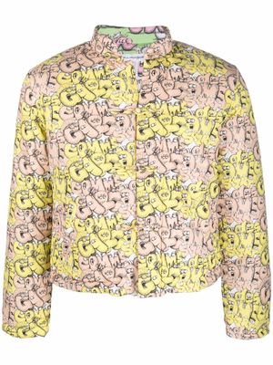 Comme Des Garçons Shirt logo-print padded jacket - Yellow