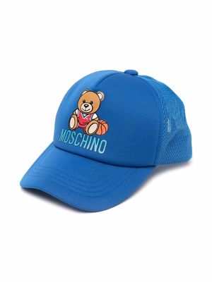 Moschino Kids Teddy Bear motif cap - Blue