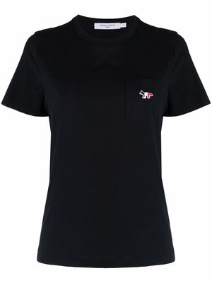 Maison Kitsuné logo-patch T-shirt - Black