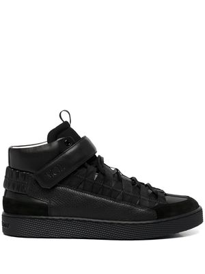 Pierre Hardy high-top leather sneakers - Black