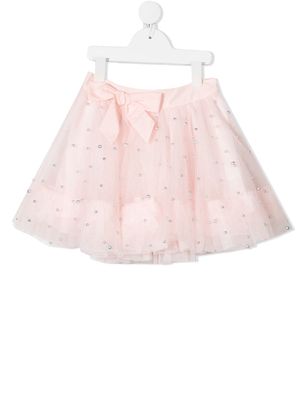 Charabia ribbon tie tulle skirt - Pink