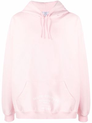 VETEMENTS logo-print pullover hoodie - Pink