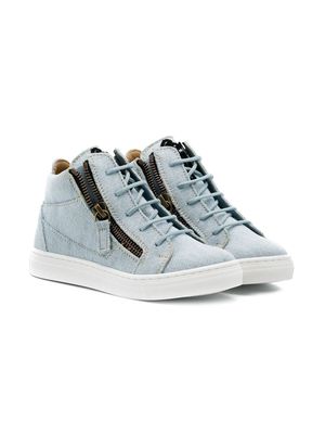 Giuseppe Junior ankle lace-up sneakers - Blue