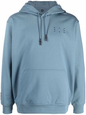 MCQ Jack logo-appliqué hoodie - Blue