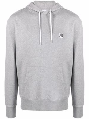 Maison Kitsuné logo patch hoodie - Grey