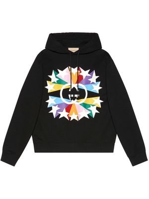 Gucci Interlocking G graphic-print hoodie - Black