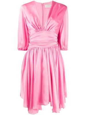 Alexandre Vauthier draped silk mini dress - Pink