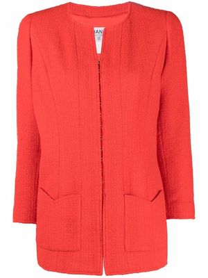 Chanel Pre-Owned 1996 collarless blazer - Red