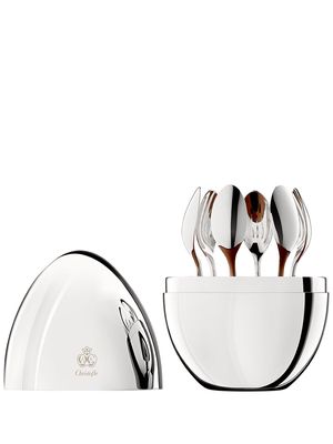 Christofle Mood Coffee 6-piece silver-plated espresso spoons with chest