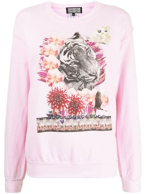 Tata Christiane graphic-print crew neck sweatshirt - Pink