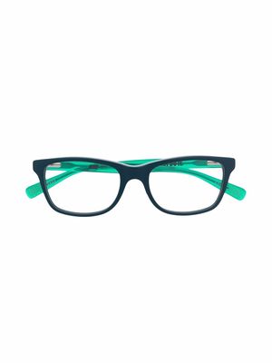 Nike Kids two-tone wayfarer-frame glasses - Green