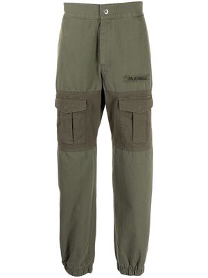Palm Angels panelled multi-pocket cargo trousers - Green