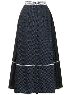 Erdem Mervyn lace-waistband skirt - Blue