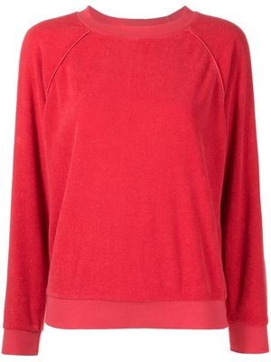 Suzie Kondi Velour Raglan sweatshirt - Red