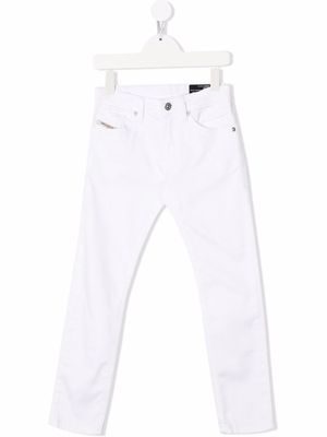 Diesel Kids low-rise skinny trousers - White