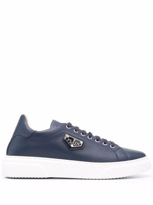 Philipp Plein Iconic Plein leather low-top sneakers - Blue