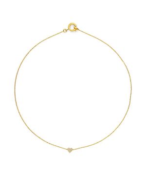 Cadar 18kt yellow gold heart diamond necklace
