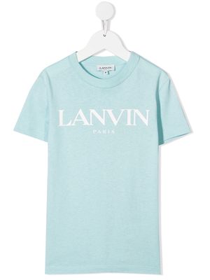 LANVIN Enfant logo-print cotton T-Shirt - Blue