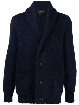 Brioni cashmere-silk knitted cardigan - Blue