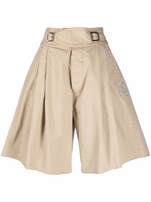 Dsquared2 pleated high-waist shorts - Neutrals
