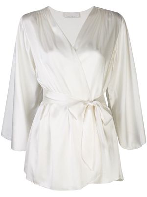 Fleur Du Mal angel sleeve robe - White