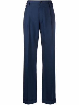 Maison Margiela high-waist straight trousers - Blue
