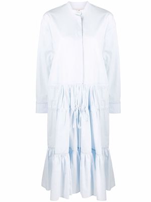 Marni tiered ruched dress - Blue