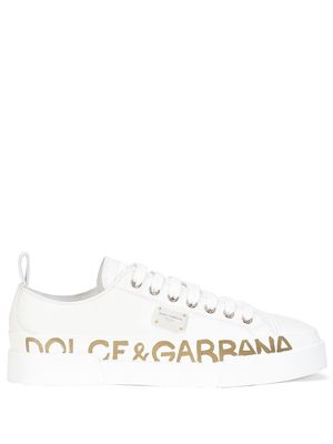 Dolce & Gabbana logo-print low-top sneakers - White