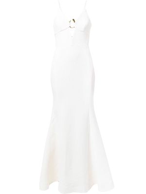 Rebecca Vallance Romy V-neck gown - White