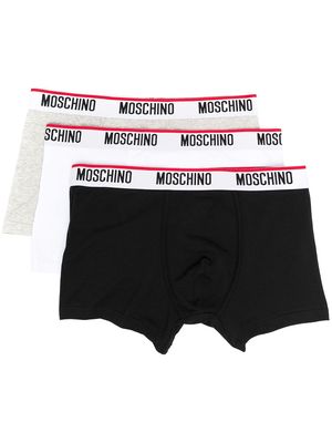 Moschino logo-waistband three-pack boxers - White