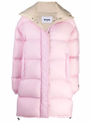 MSGM concealed puffer coat - Pink