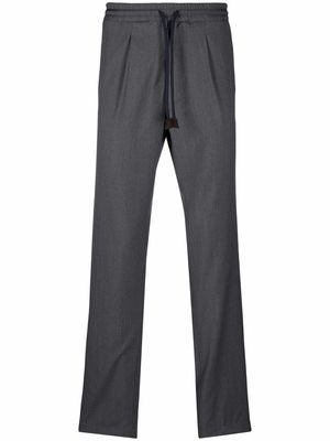 Fedeli high-waisted drawstring trousers - Grey