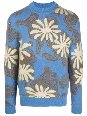 Nanushka all-over floral print jumper - Blue