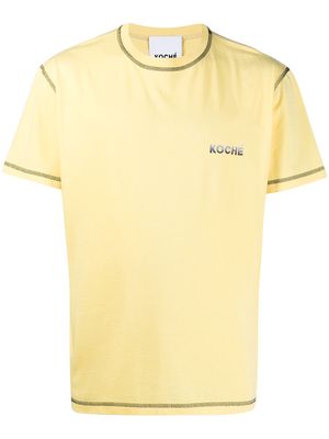 Koché logo crew-neck T-shirt - Yellow
